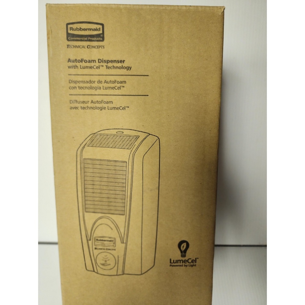Rubbermaid AutoFoam Dispenser Silver/White with LumeCel Tech NIP - Picture 7 of 10